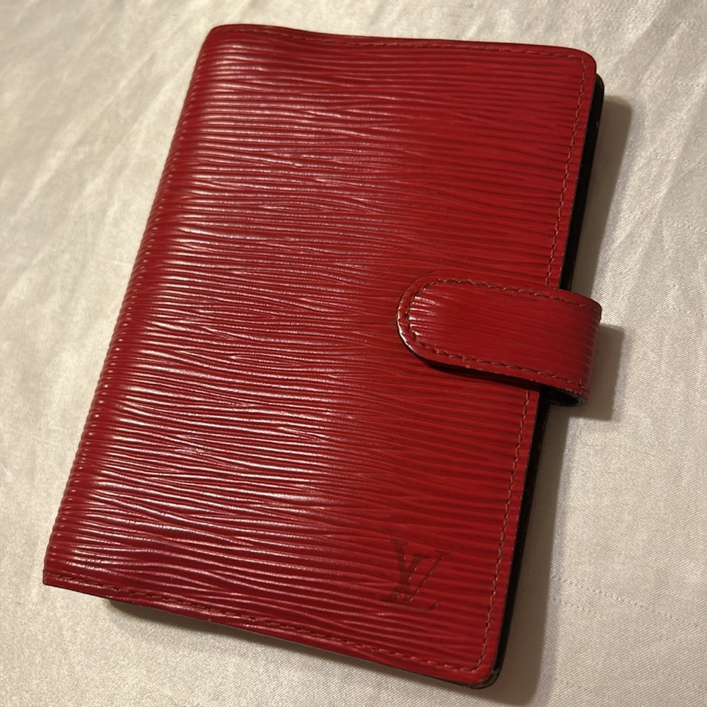 ❤️🖤 Authentic Louis Vuitton Epi Leather Agenda Planner Notebook Holder